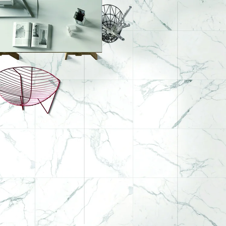 Carrara Premium 24x24 Pre Polished Marble Look Porcelain Tile