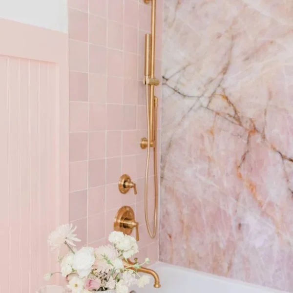 Cloe Pink 5x5 Square Ceramic Wall Tile