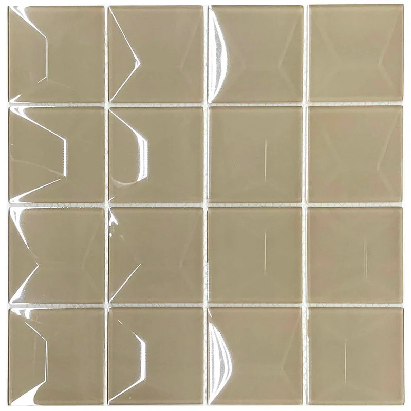 Dimension Champagne 12x12 Square Iridescent Glass Mosaic