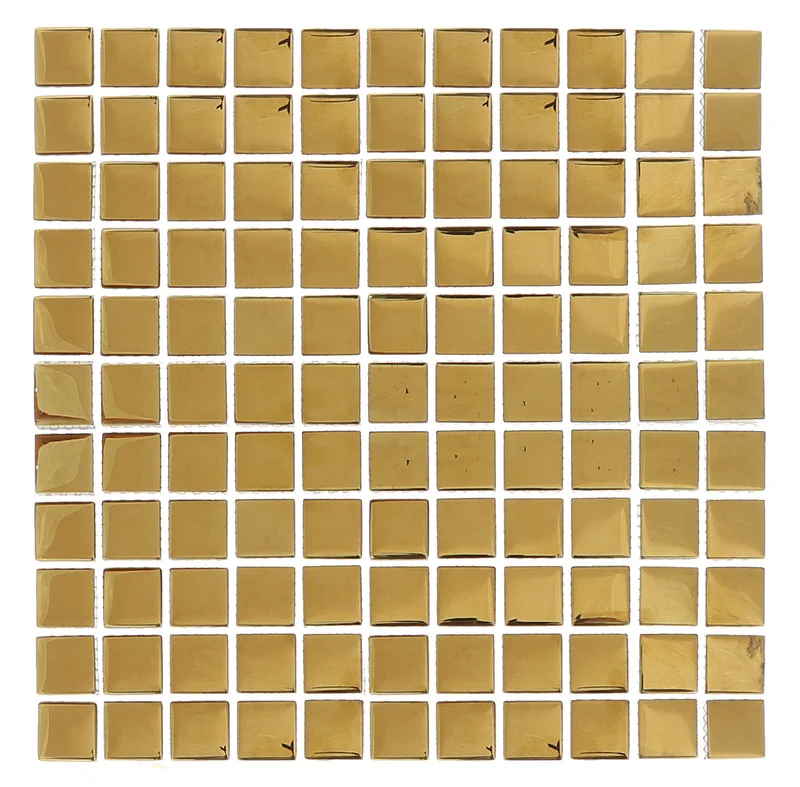 Gold Rush 12x12 Gold Metallic Glass Mosaic
