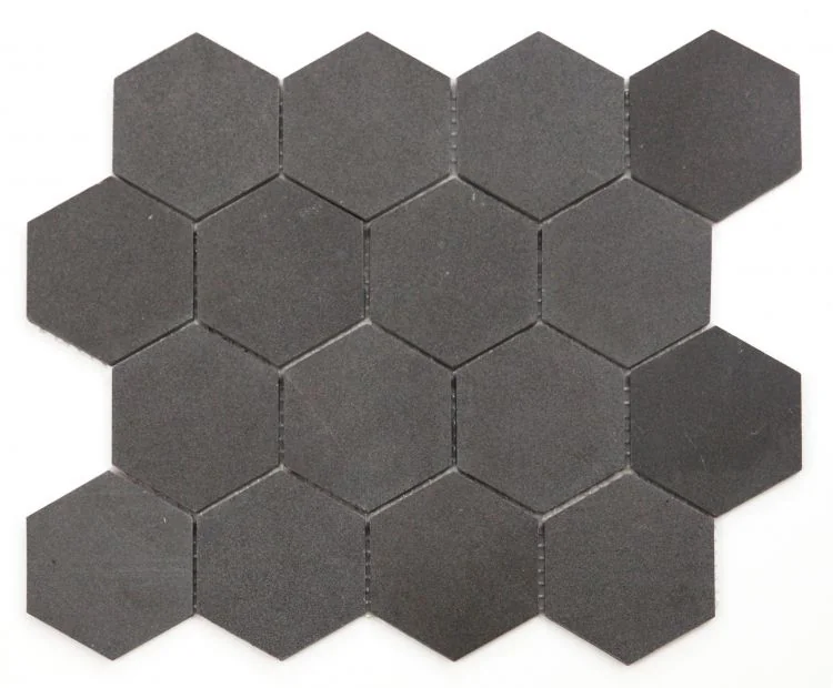 Hexagon 3x3 Basalt Mosaic