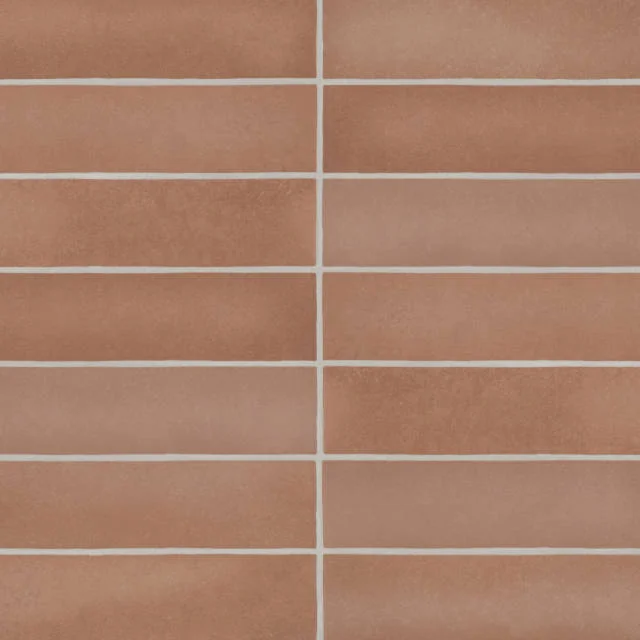 Makoto Umi Terracotta 10x2.5 Matte Ceramic Wall Tile