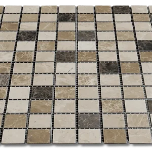 Travertine/Marble Mosaics Marble Mix 12x12 Polished Blend Marble Mosaic