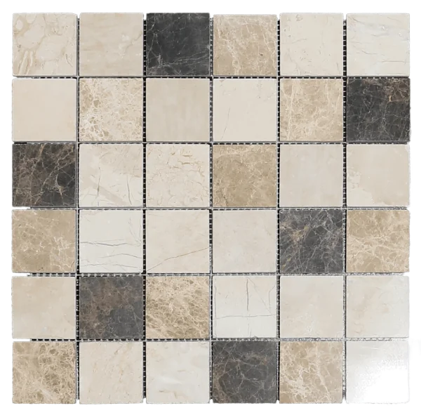 Travertine/Marble Mosaics Marble Mix 12x12 Natural Blend Marble Mosaic