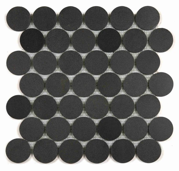 Penny Large 2x2 Honed Basalt Mosaic