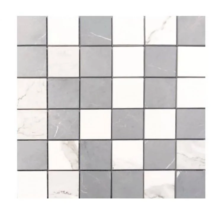 Prestigio Statuario-Impero Mix Soft Marble Look Porcelain Mosaic