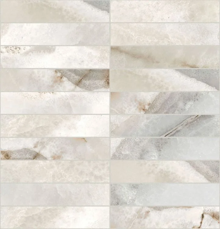 Reves Noisette 1x6 Linear Matte Porcelain Mosaic