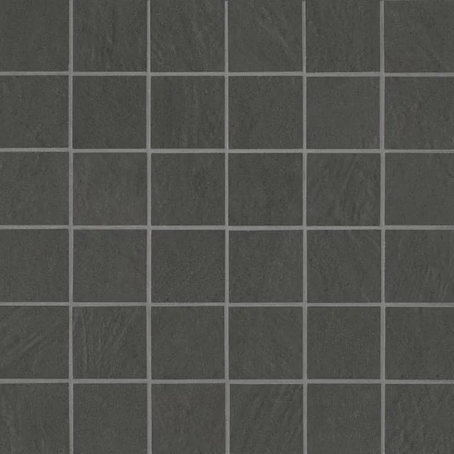 Simply Modern Black 2x2 on 12x12 Sheet Honed Ceramic Mosaic