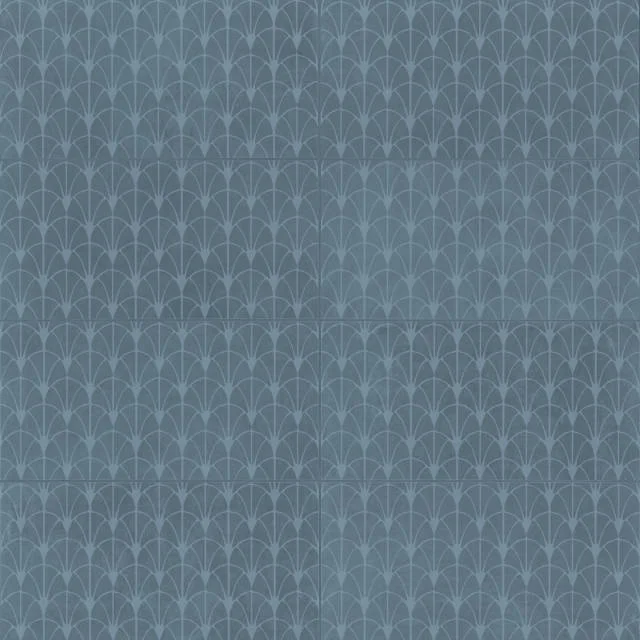 Wave Seaweed 12x24 Fan Deco Honed Ceramic Tile