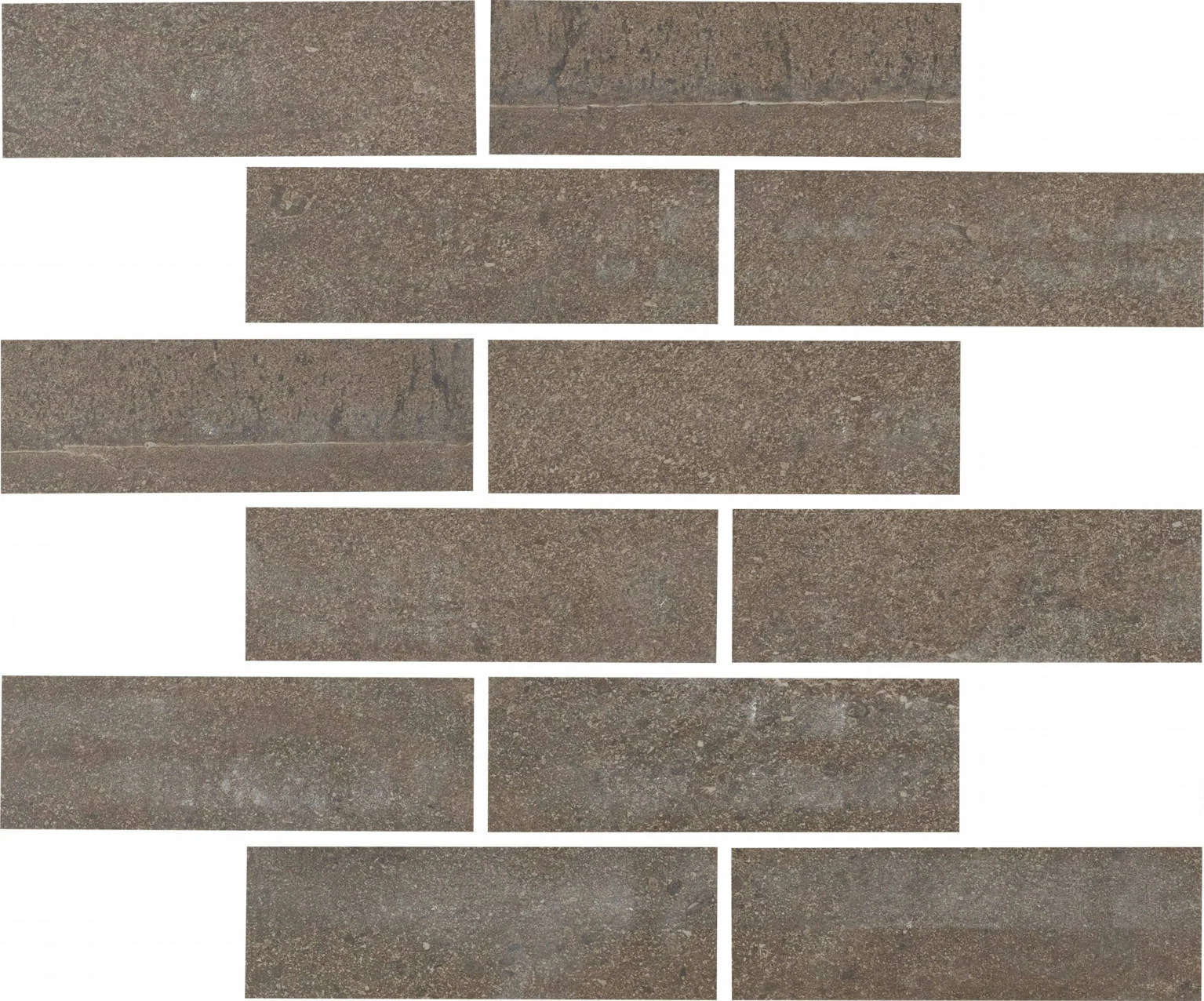 Adrock Espresso 2x6 Mosaic Interlocking Porcelain Sheet