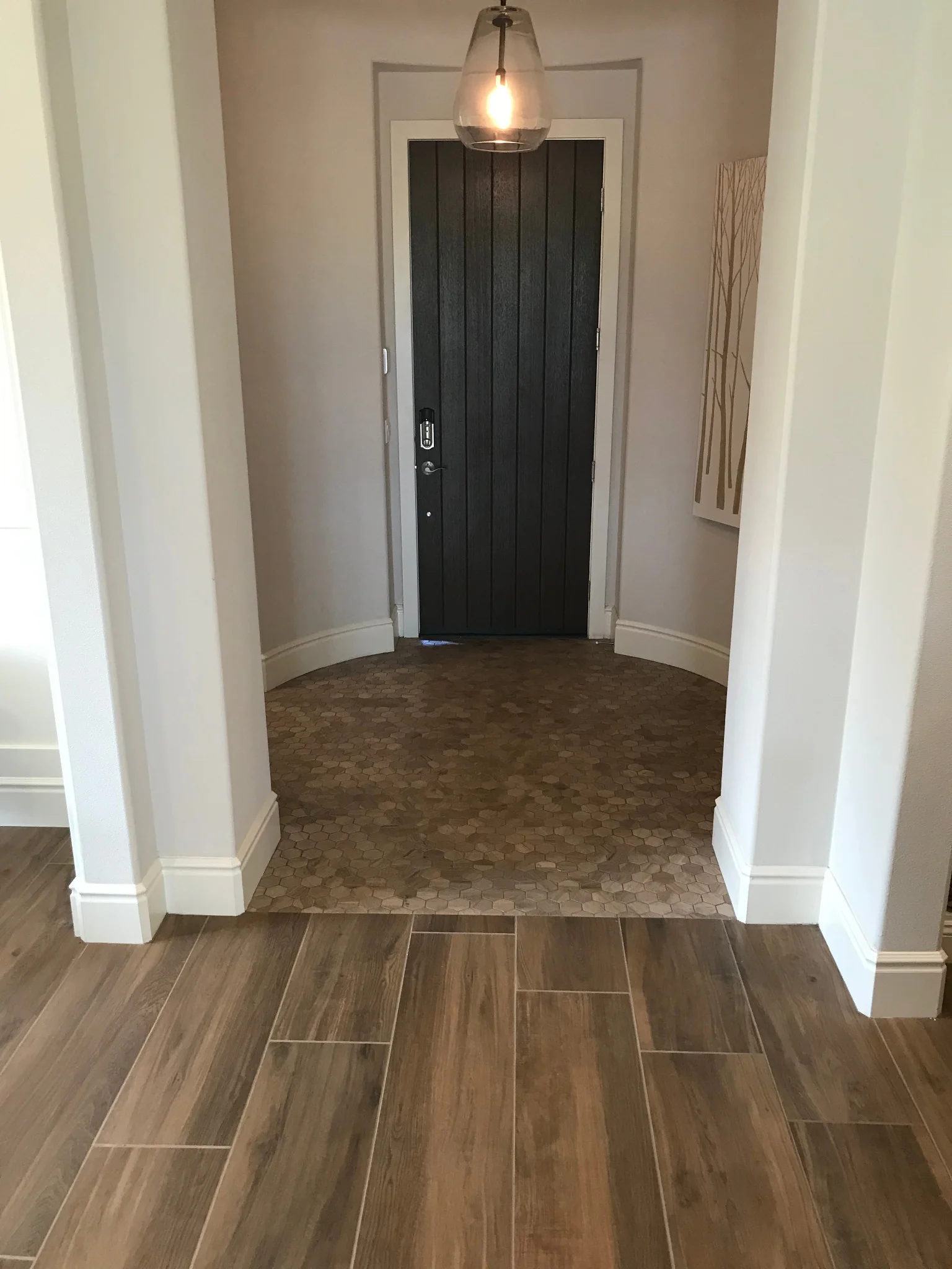 Aequa Tur 2-1/2 Inch Hexagon Wood Look Porcelain Mosaic