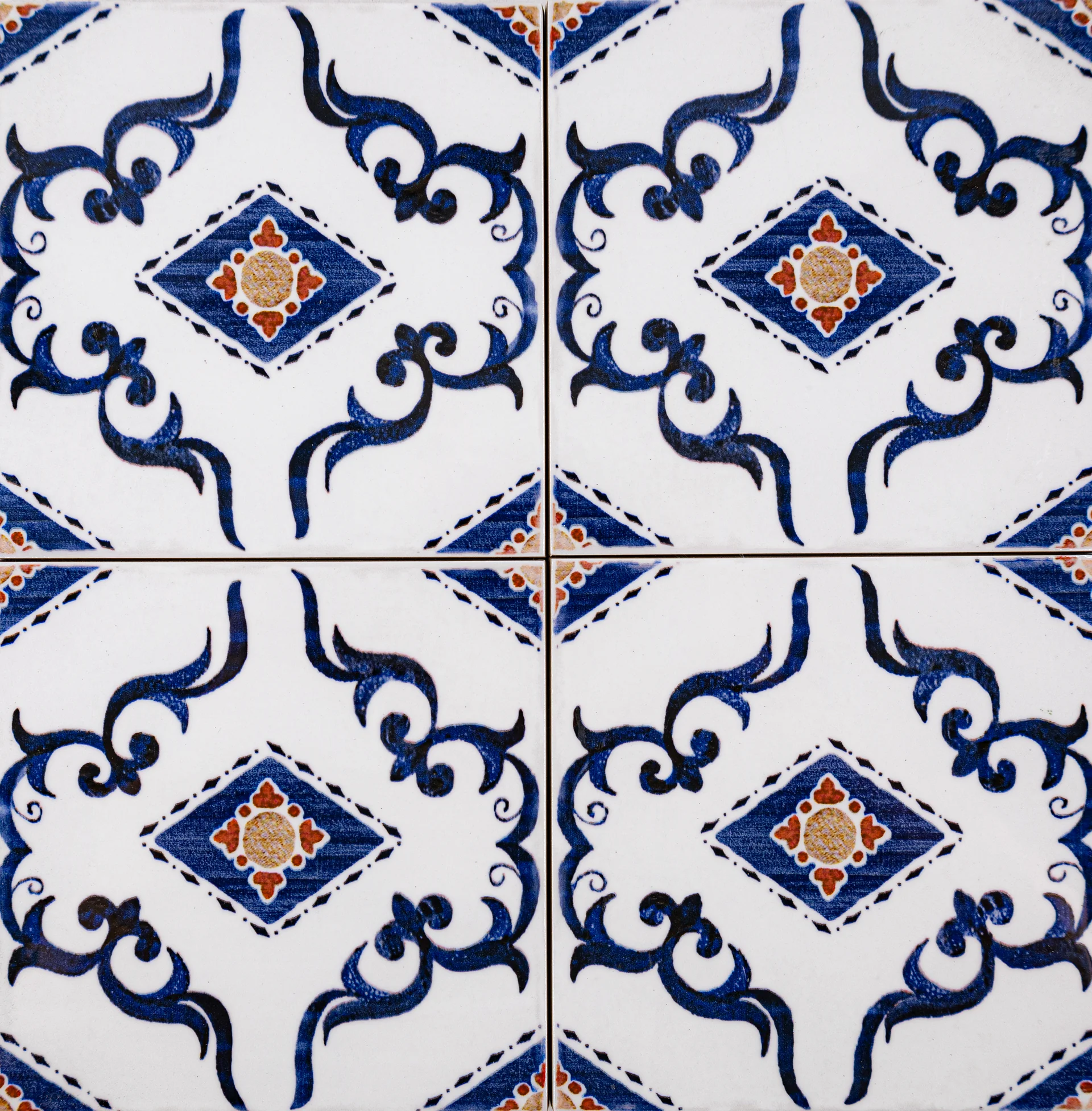 Andratx Dragonera Navy 6x6 Glossy Ceramic Tile