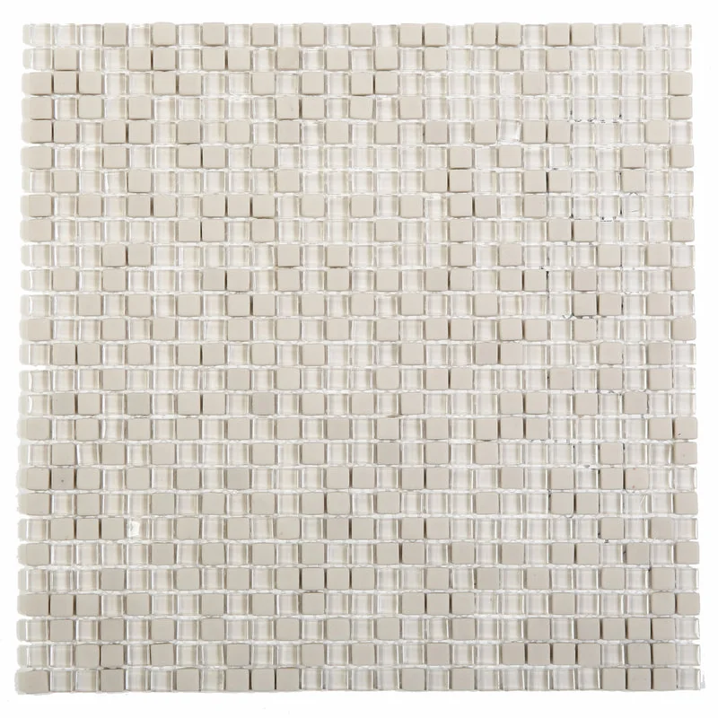 Apex 3/8 Ivory Mix 12x12 Mesh Sheet Glass Mosaic