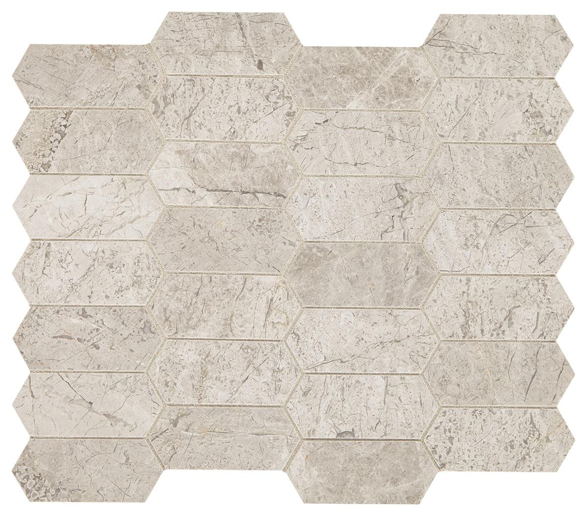 Arctic Gray 2x4 Honed Limestone Mosaic Tile