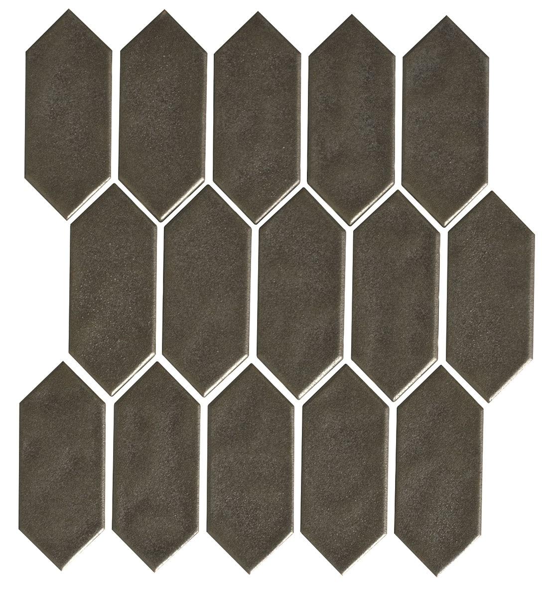 Artezen Metallic Vibe 2x5 Picket Glossy Ceramic Solid Look Mosaic Tile