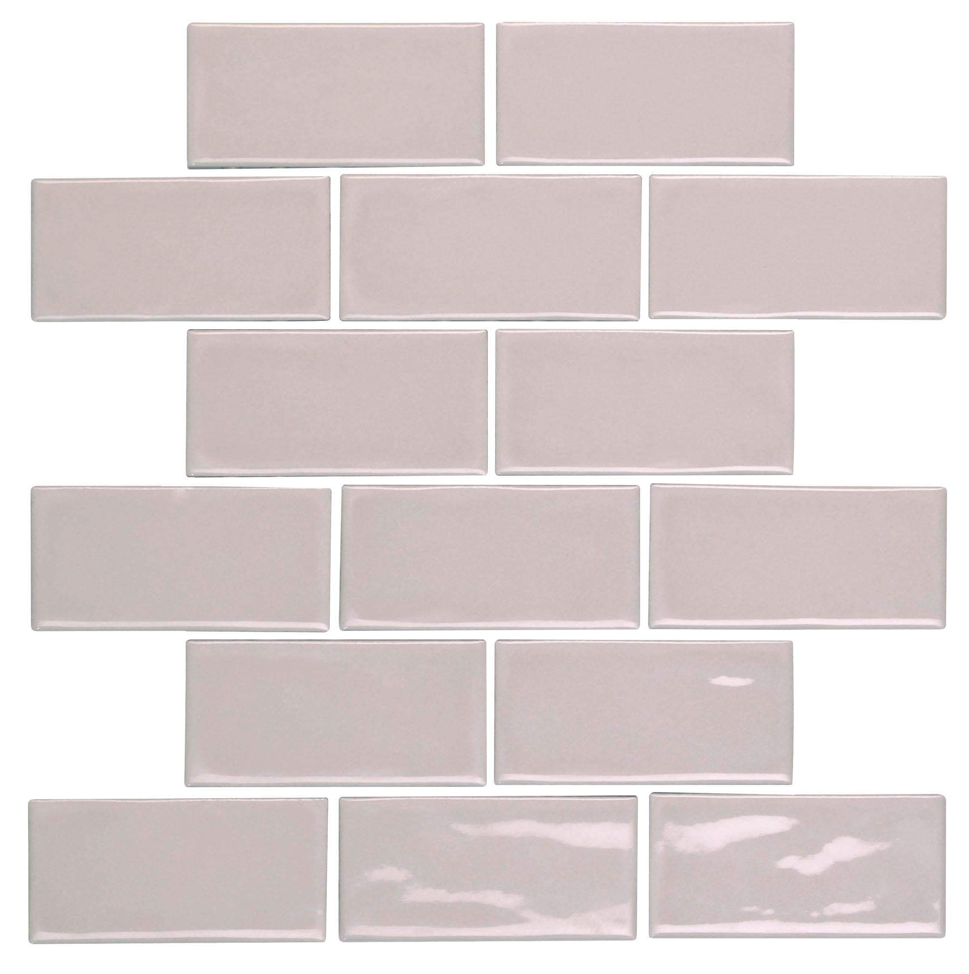Artezen Nordic Sand 2x4 Glossy Ceramic Mosaic Tile