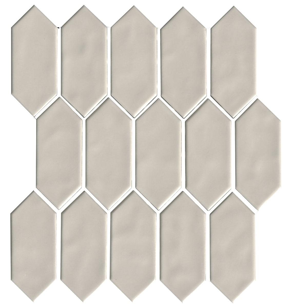 Artezen Nordic Sand 2x5 Picket Glossy Ceramic Solid look Mosaic Tile