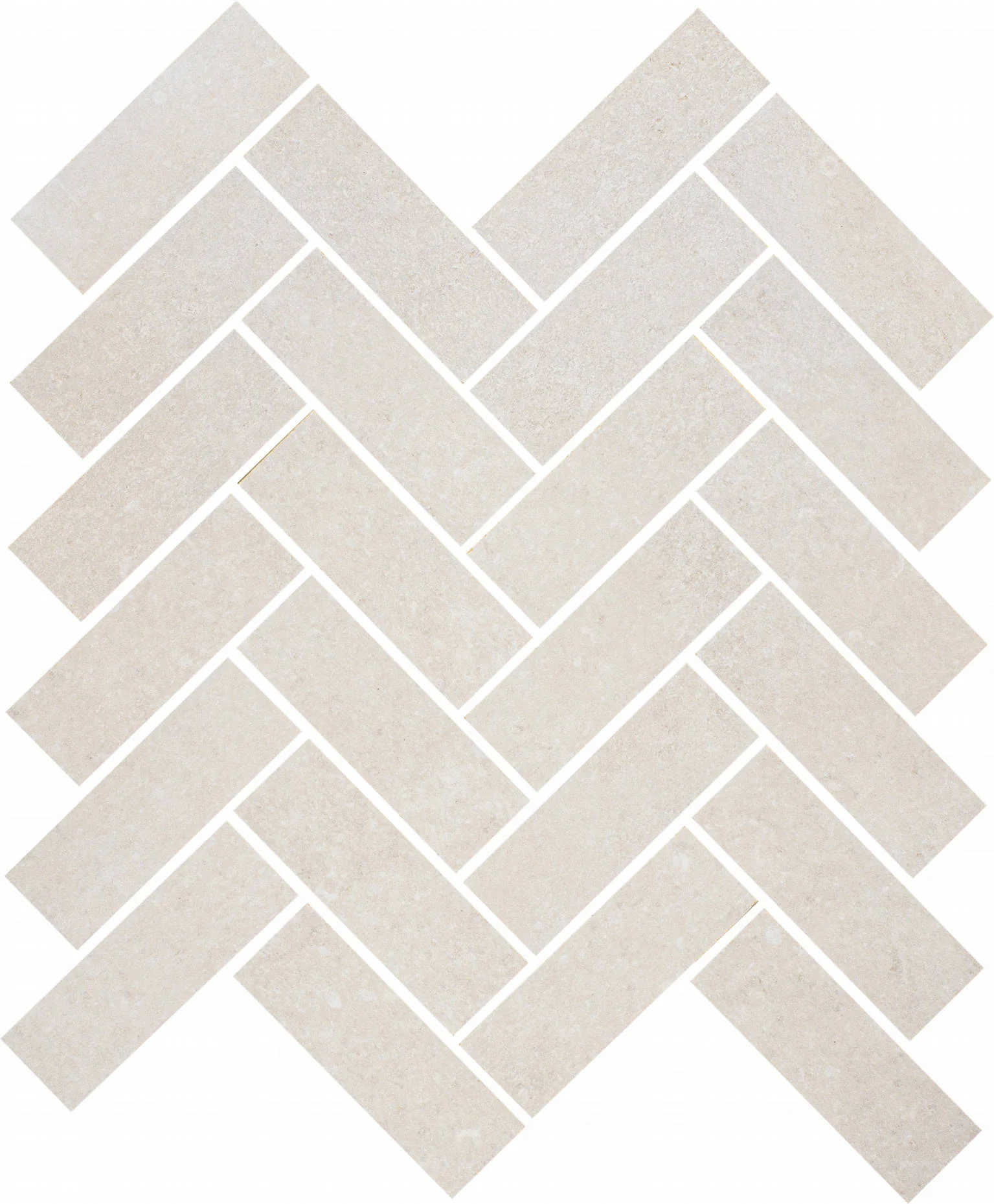 Belgique Sea Shell 1x4 Herringbone Sheet Porcelain Mosaic Tile