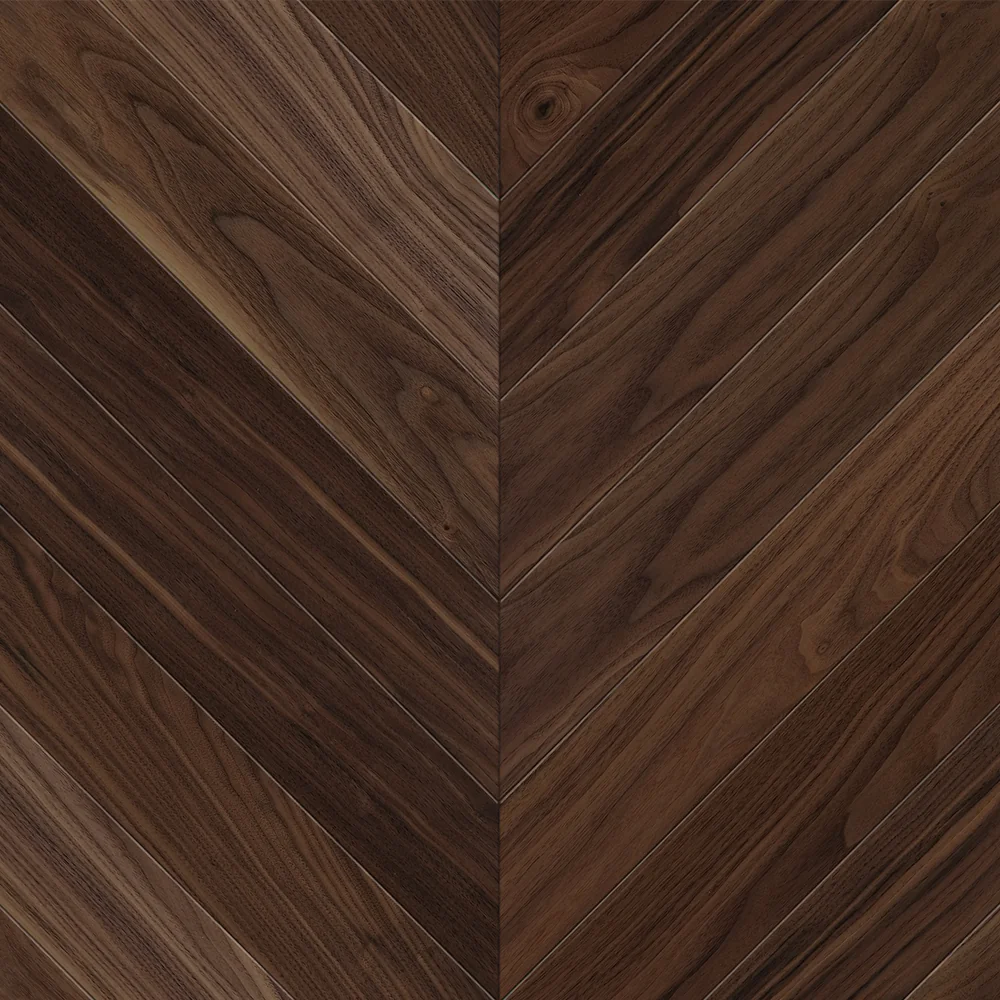Bella American Walnut 5x23.62 Chevron ABCD 2mm Engineered Hardwood Flooring