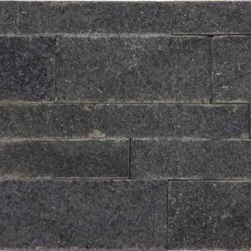 Black Basalt 2x4 Split-Face Mosaic Tile