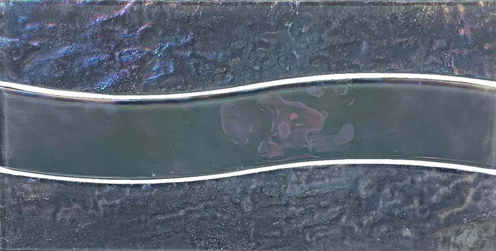 Borderwave Grey Wave 06x12 Glass Mosaic Tile