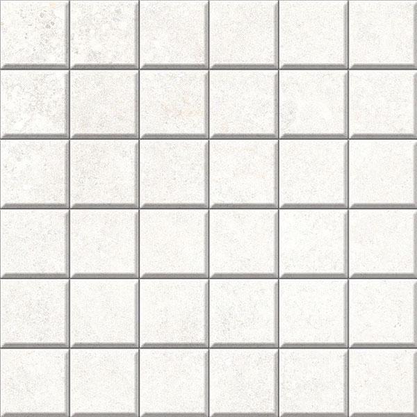 Brooklyn Cemento White 2x2 Honed Porcelain Cement Look Mosaic