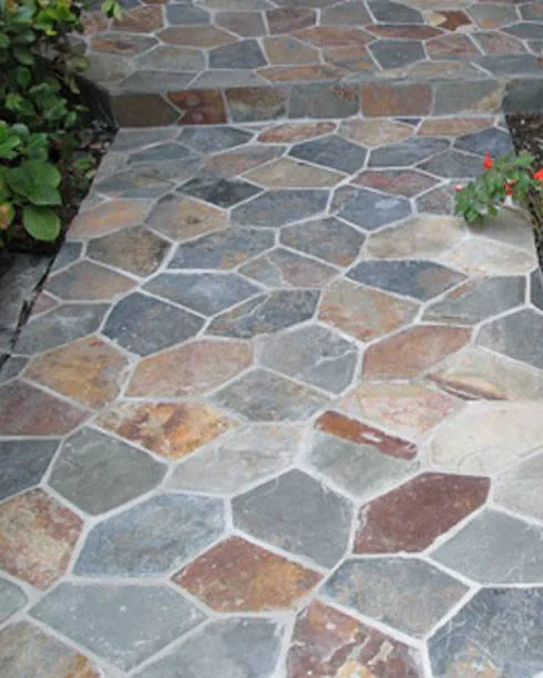 California Gold Mesh Random Natural Slate Paver