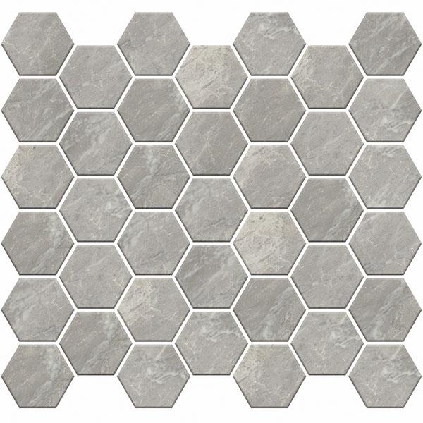 Carrara Select Blu 2x2 Honed Porcelain Stone Look Hexagon Mosaic