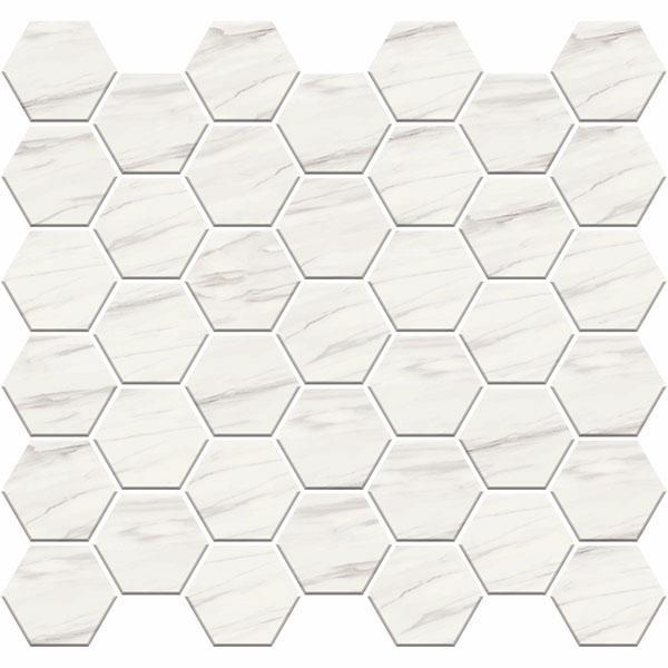 Carrara Select Venato 2x2 Honed Porcelain Stone Look Mosaic