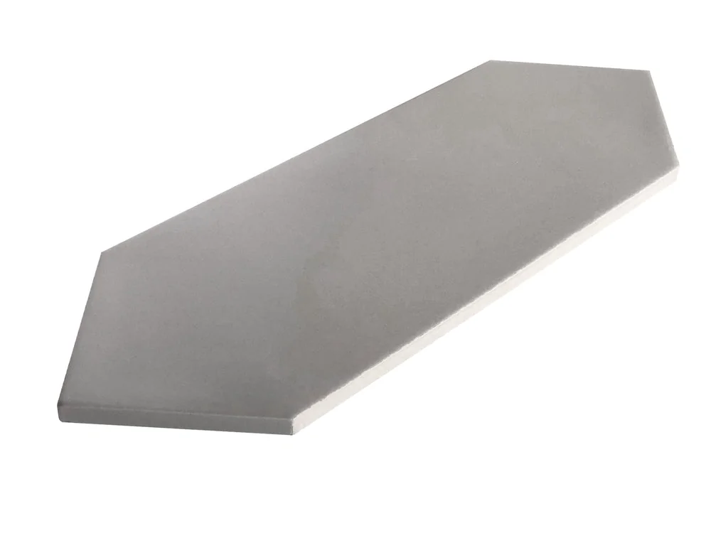 Castillo 4x12 Picket Elongated Hexagon Matte Light Grey Porcelain Tile