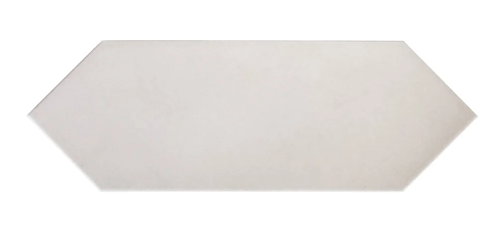 Castillo 4x12 Picket Elongated Hexagon Matte White Porcelain Tile