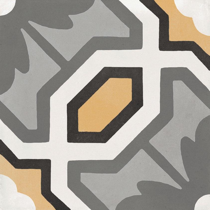 D Segni Colors Honeycomb Deco 8x8 Matte Porcelain Concrete Look Tile