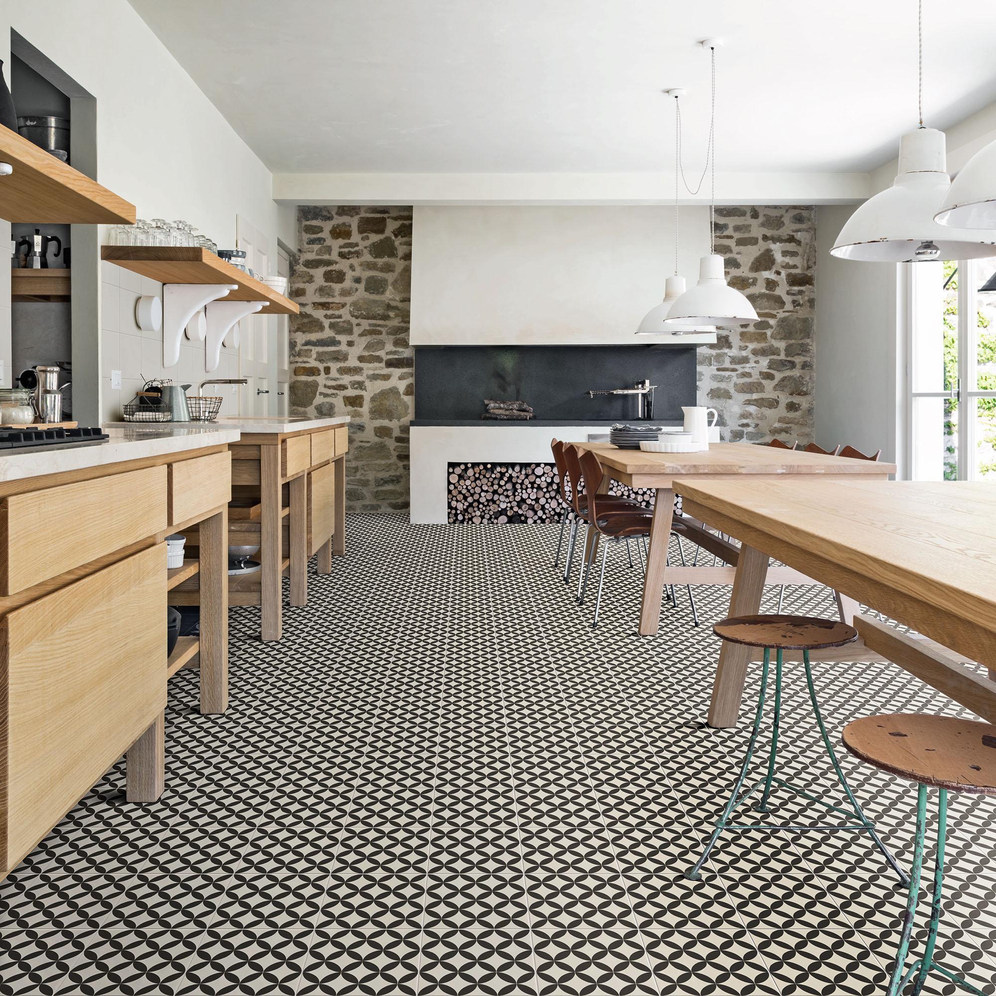 D Segni Stella Smoke Blend 8x8 Matte Porcelain Concrete Look Tile