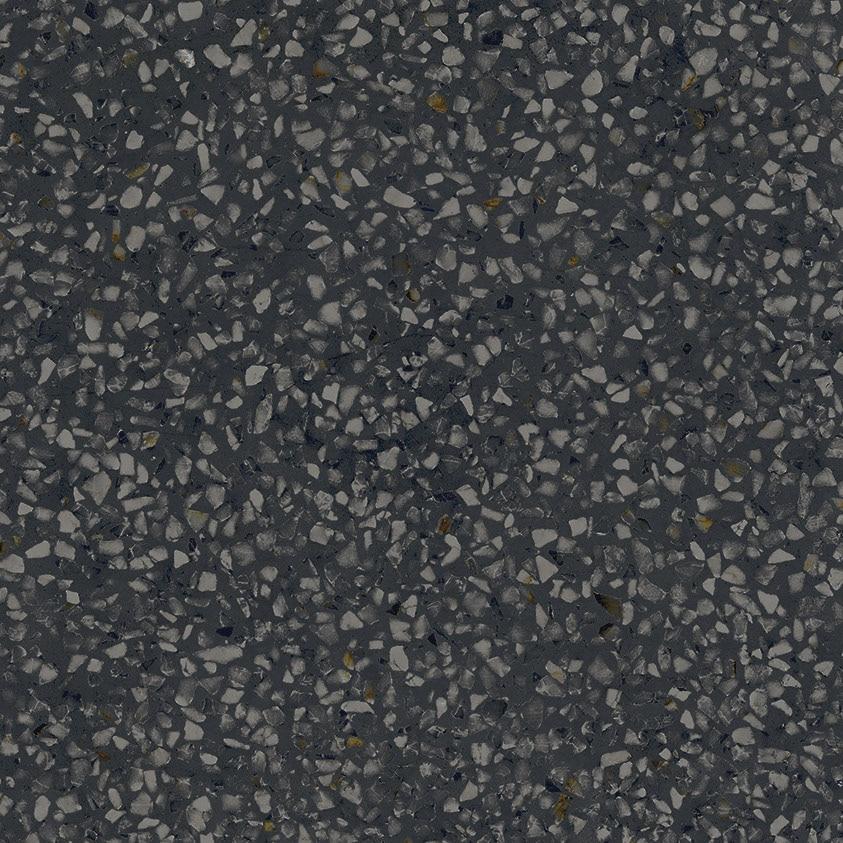 D Segni Terrazzo Black 8x8 Matte Porcelain Concrete Look Tile