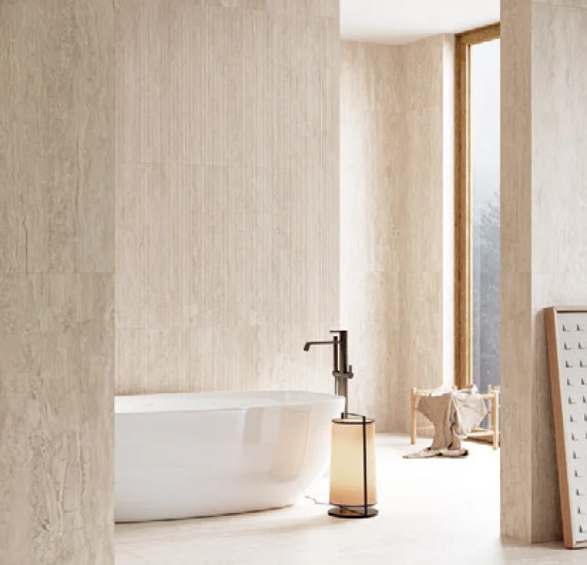 Deco Palatino Ivory Matte 18x36 Decorative Porcelain Tile