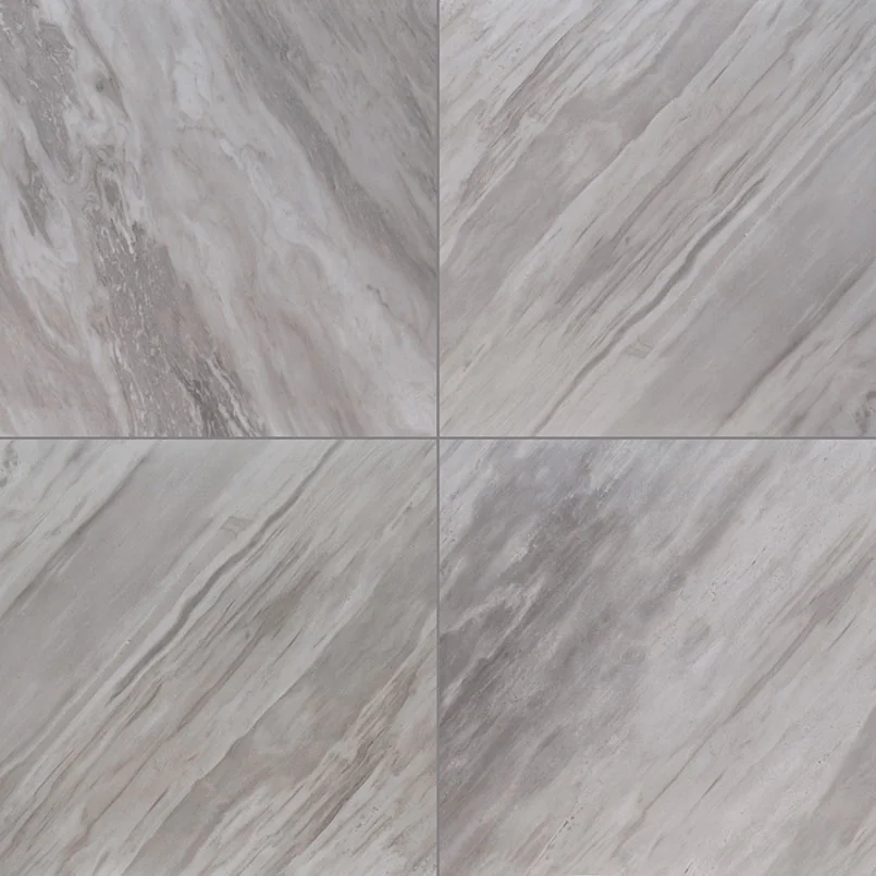 Eden Bardiglio 24x24 Polished Porcelain Marble Look Floor Tile