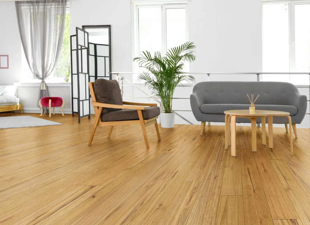 Exotics Mongolian Teak / Sophora 4-3/4xRL(12-48) Plank Handscraped Urethane Solid Hardwood Flooring