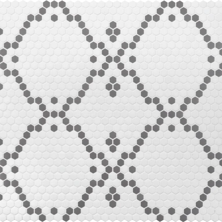 Geometro 2.0 Glass Series Bisou Sunset 13x13 Hexagon Matte Ceramic / Porcelain Mosaic