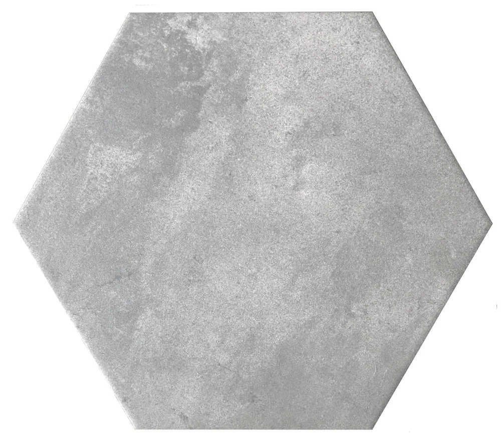 Ground Gris Grey 10x11 Hexagon Matte Porcelain Tile