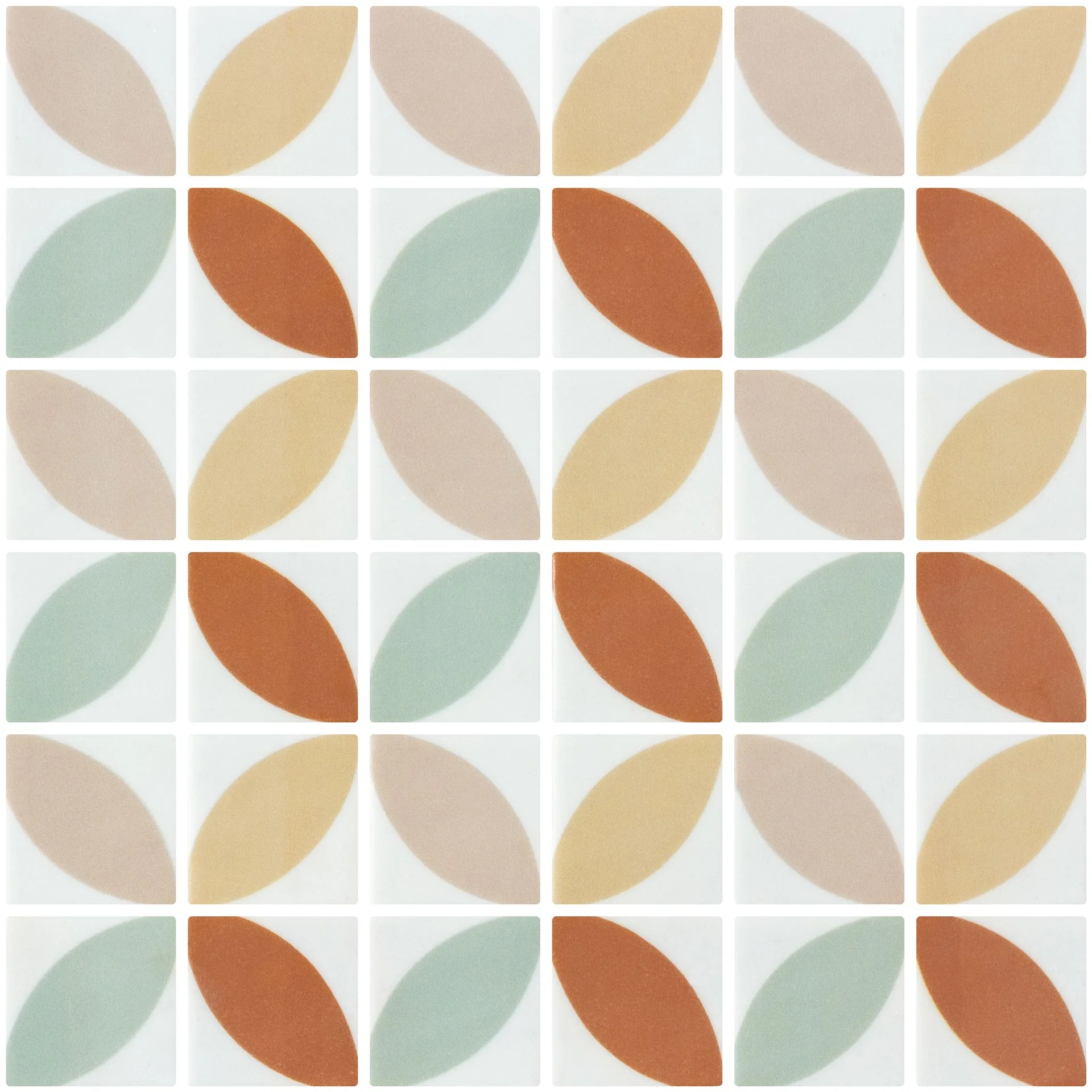 Icon Penta Dahlia Mix Orange 2x2 Matte Glass Mosaic