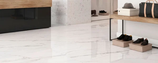 Naples White Polished 24x48 Contemporary Porcelain Tile