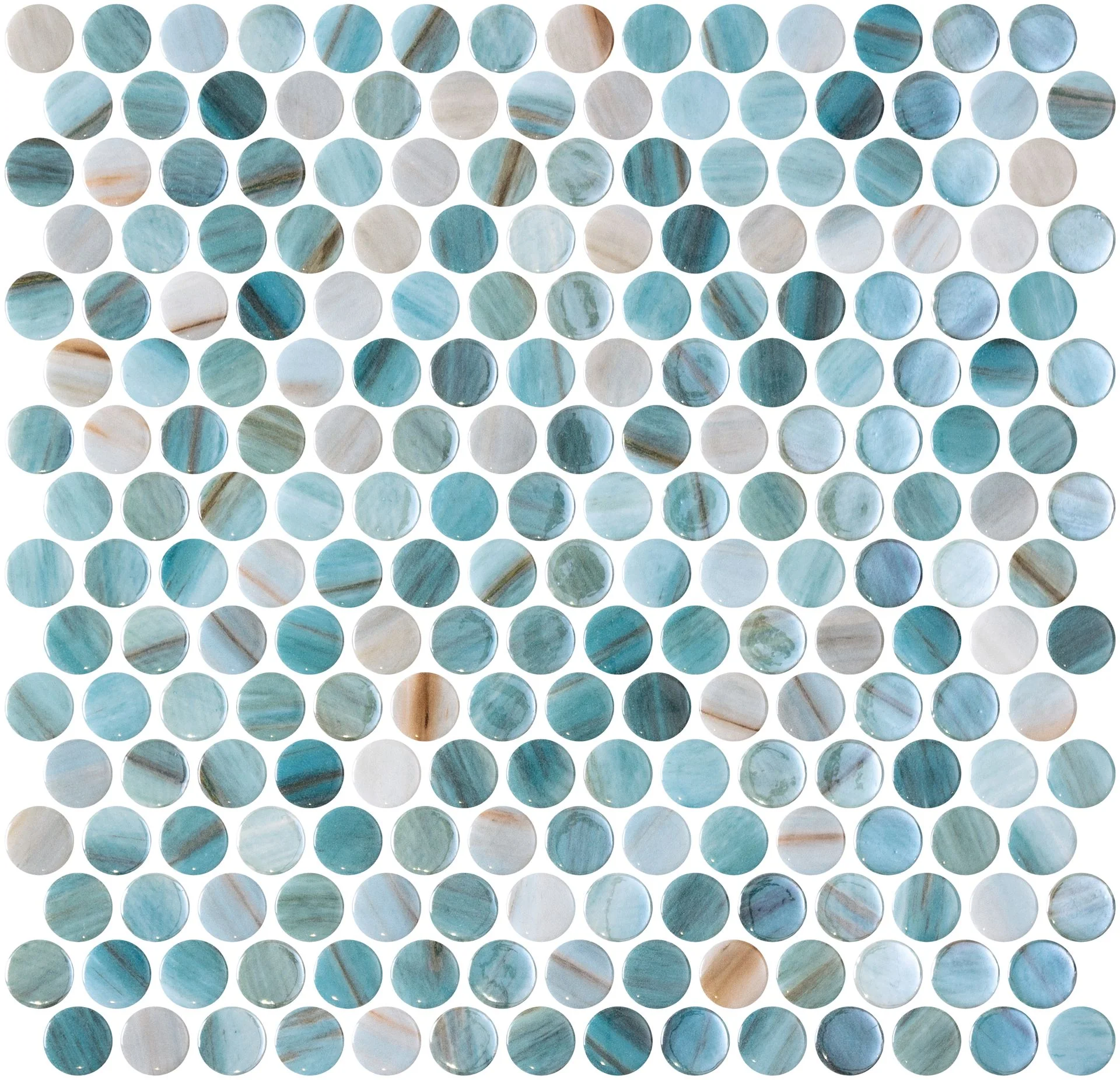 Penny Iridis Zaira 3/4x3/4 Glossy Glass Mosaic
