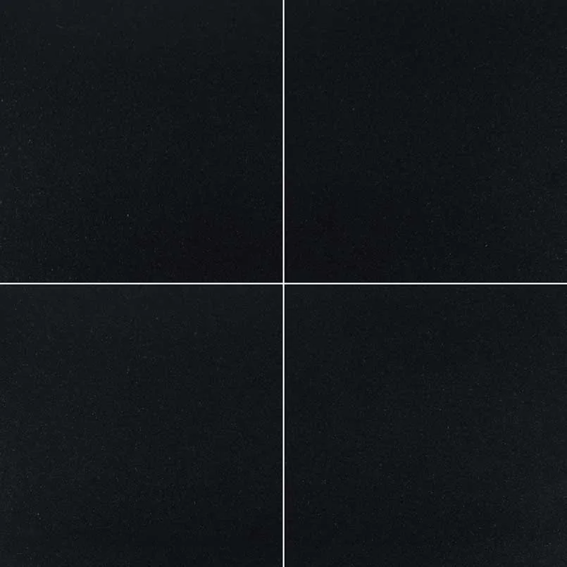 Premium Black 12x12 Honed Granite Tile