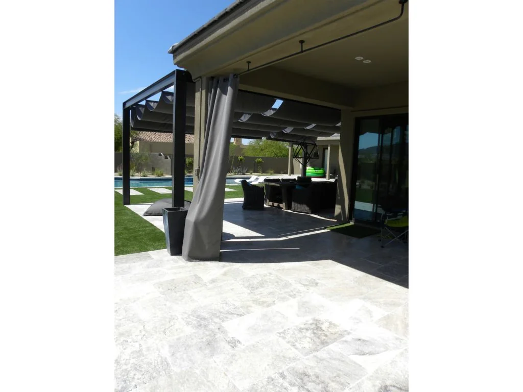 Arctic Silver 16x24 Tumbled Travertine Tile