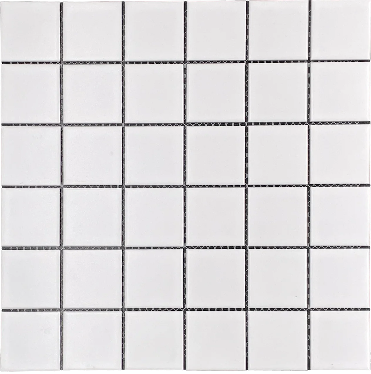 Square White 2x2 Matte Porcelain Mosaic