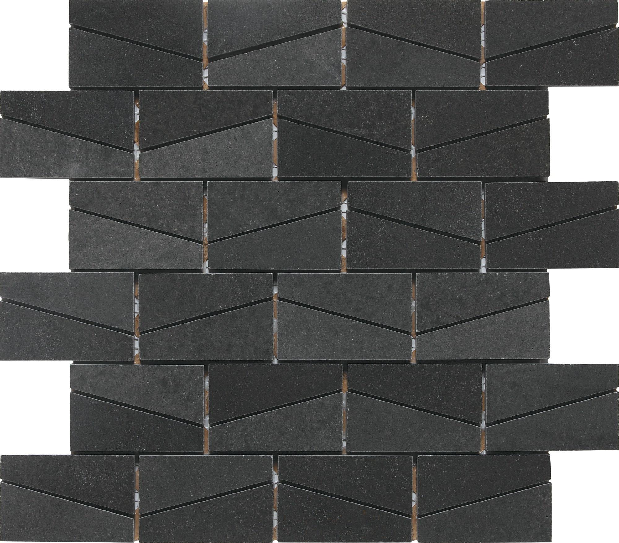 Stone A La Mod Urban Bluestone 2x3 Wedge Polished Marble Mosaic Tile